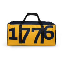 Load image into Gallery viewer, 1776 Yellow/Navy Duffle Bag
