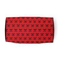 Load image into Gallery viewer, Live Free Or Die A Sheep Red Duffle Bag
