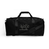 Load image into Gallery viewer, Let&#39;s Go B.... F*JB Script Black Duffle Bag
