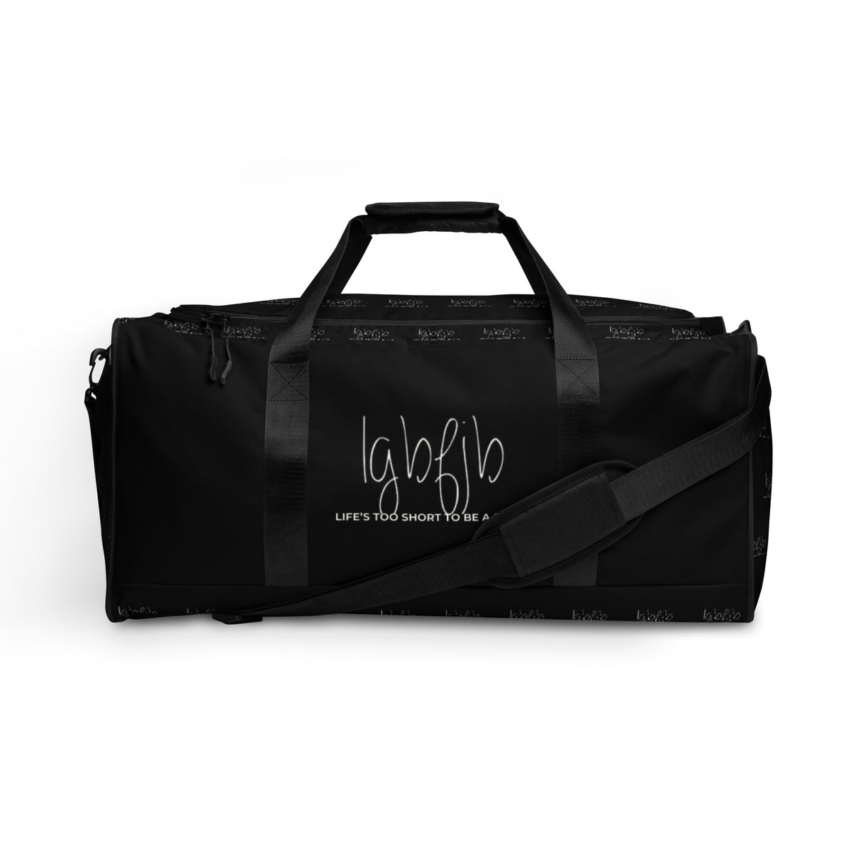 Let's Go B.... F*JB Script Black Duffle Bag