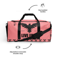 Load image into Gallery viewer, Live Free Or Die A Sheep Pink Duffle Bag
