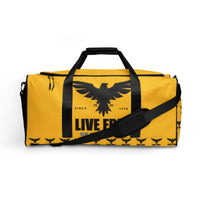 Load image into Gallery viewer, Live Free Or Die A Sheep Yellow Duffle Bag
