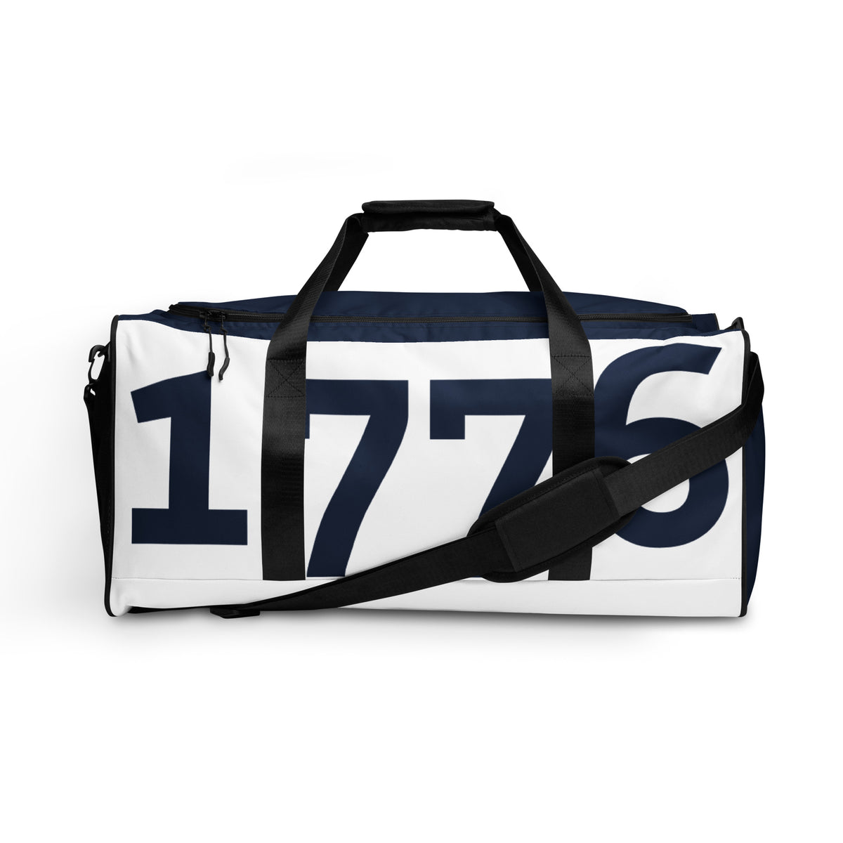 1776 White/Navy Duffle Bag