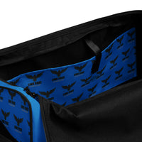 Load image into Gallery viewer, Live Free Or Die A Sheep Navy Blue Duffle Bag

