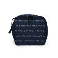 Load image into Gallery viewer, Let&#39;s Go B.... F*JB Kid Script Blue Duffle Bag
