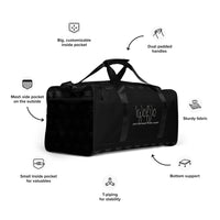 Load image into Gallery viewer, Let&#39;s Go B.... F*JB Script Black Duffle Bag
