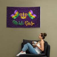Load image into Gallery viewer, Mardi Gras Banner/Flag I
