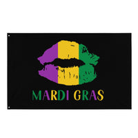 Load image into Gallery viewer, Mardi Gras Banner/Flag VI Black
