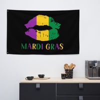 Load image into Gallery viewer, Mardi Gras Banner/Flag VI Black
