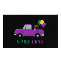 Load image into Gallery viewer, Mardi Gras Banner/Flag III Black

