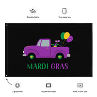 Load image into Gallery viewer, Mardi Gras Banner/Flag III Black
