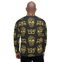 Load image into Gallery viewer, Gold Skulls Unisex Bomber Jacket
