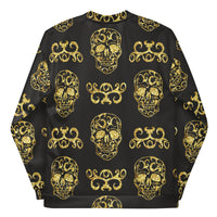 Load image into Gallery viewer, Gold Skulls Unisex Bomber Jacket
