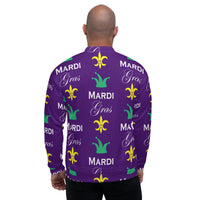 Load image into Gallery viewer, Purple Haze Mardi Gras Unisex Bomber Jacket
