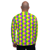 Load image into Gallery viewer, Mardi Gras Diamonds Unisex Bomber Jacket
