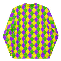 Load image into Gallery viewer, Mardi Gras Diamonds Unisex Bomber Jacket
