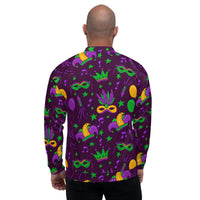 Load image into Gallery viewer, Purple Party People Unisex Bomber Jacket
