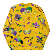 Load image into Gallery viewer, Mardi Party Gold Unisex Bomber Jacket

