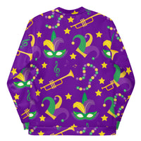 Load image into Gallery viewer, Mardi Gras or Bust Purple Unisex Bomber Jacket
