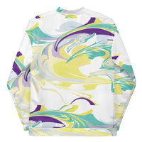 Load image into Gallery viewer, Mardi Gras Dizzy White Unisex Bomber Jacket
