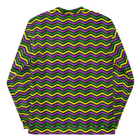 Load image into Gallery viewer, Mardi Gras All Striped Out Unisex Bomber Jacket
