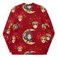 Load image into Gallery viewer, Mardi Gras Red Jester Unisex Bomber Jacket
