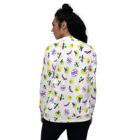 Load image into Gallery viewer, Mardi Gras Round &amp; Round Unisex Bomber Jacket
