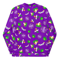 Load image into Gallery viewer, Mardi Gras Round &amp; Round Purple Unisex Bomber Jacket
