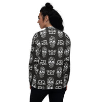 Load image into Gallery viewer, Rock+Reb£llion White Skulls Unisex Bomber Jacket
