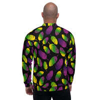 Load image into Gallery viewer, Mardi Gras Too Fly Unisex Bomber Jacket
