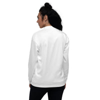 Load image into Gallery viewer, 1776 White/Navy Unisex Bomber Jacket

