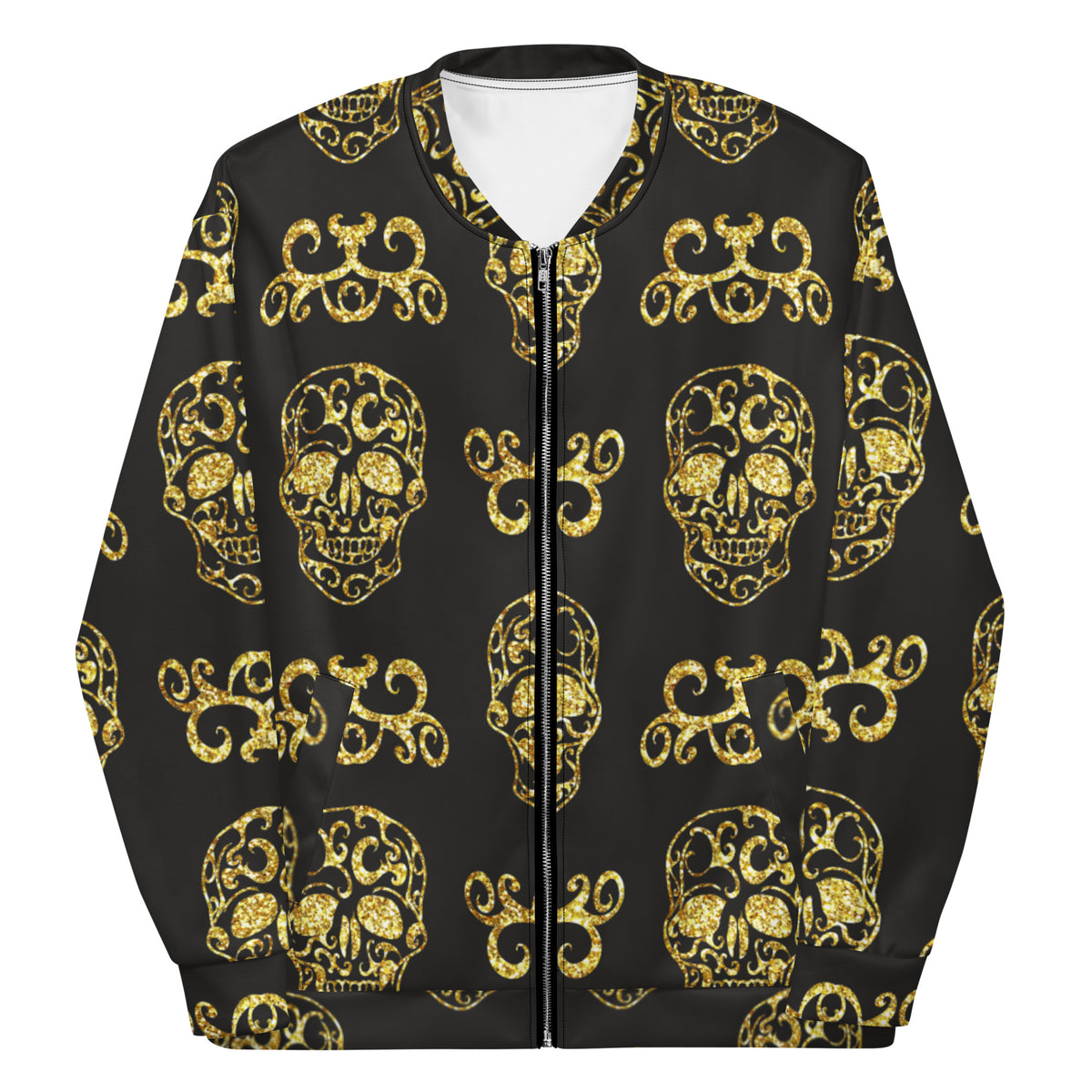 Gold Skulls Unisex Bomber Jacket