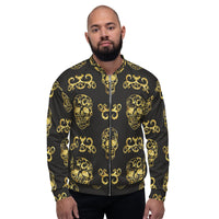 Load image into Gallery viewer, Gold Skulls Unisex Bomber Jacket
