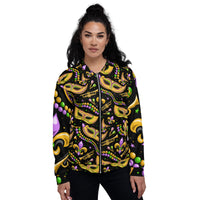 Load image into Gallery viewer, Mardi Party BK Unisex Bomber Jacket
