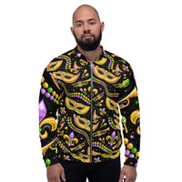 Load image into Gallery viewer, Mardi Party BK Unisex Bomber Jacket
