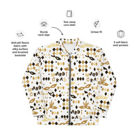 Load image into Gallery viewer, Black &amp; Gold Mardi Gras Party Unisex Bomber Jacket
