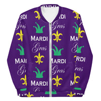 Load image into Gallery viewer, Purple Haze Mardi Gras Unisex Bomber Jacket
