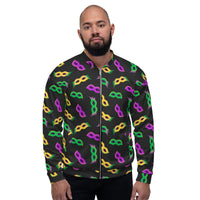 Load image into Gallery viewer, Masks, Masks, &amp; More Masks Unisex Bomber Jacket
