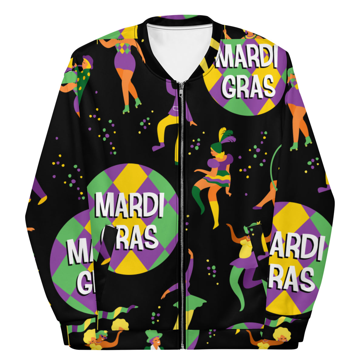 Big Time Mardi Gras Unisex Bomber Jacket