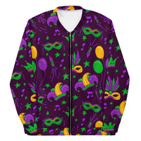 Load image into Gallery viewer, Purple Party People Unisex Bomber Jacket
