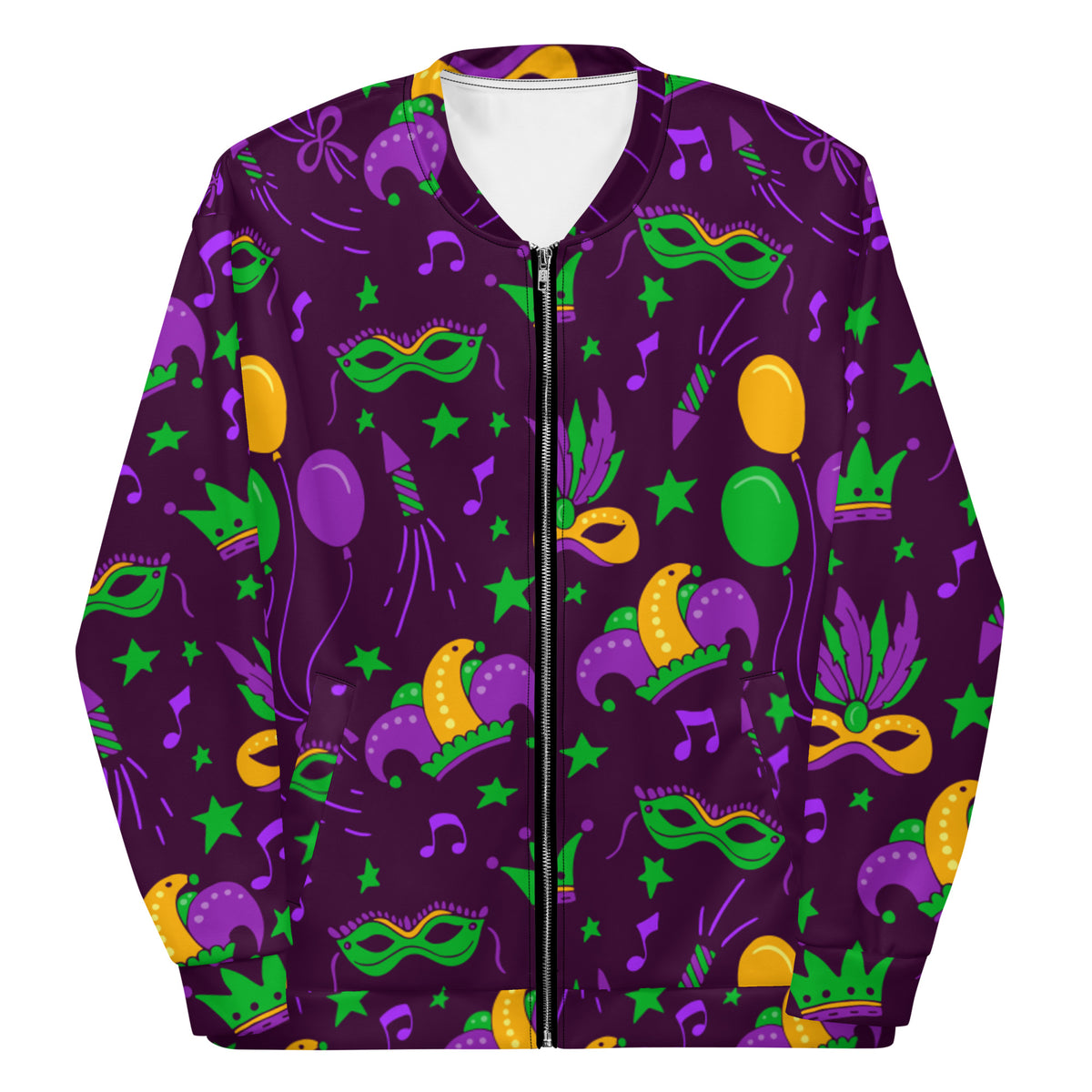 Purple Party People Unisex Bomber Jacket