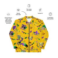 Load image into Gallery viewer, Mardi Party Gold Unisex Bomber Jacket
