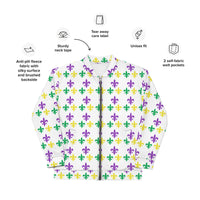 Load image into Gallery viewer, Fleur De Lis Party Unisex Bomber Jacket
