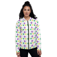Load image into Gallery viewer, Fleur De Lis Party Unisex Bomber Jacket
