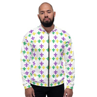 Load image into Gallery viewer, Fleur De Lis Party Unisex Bomber Jacket
