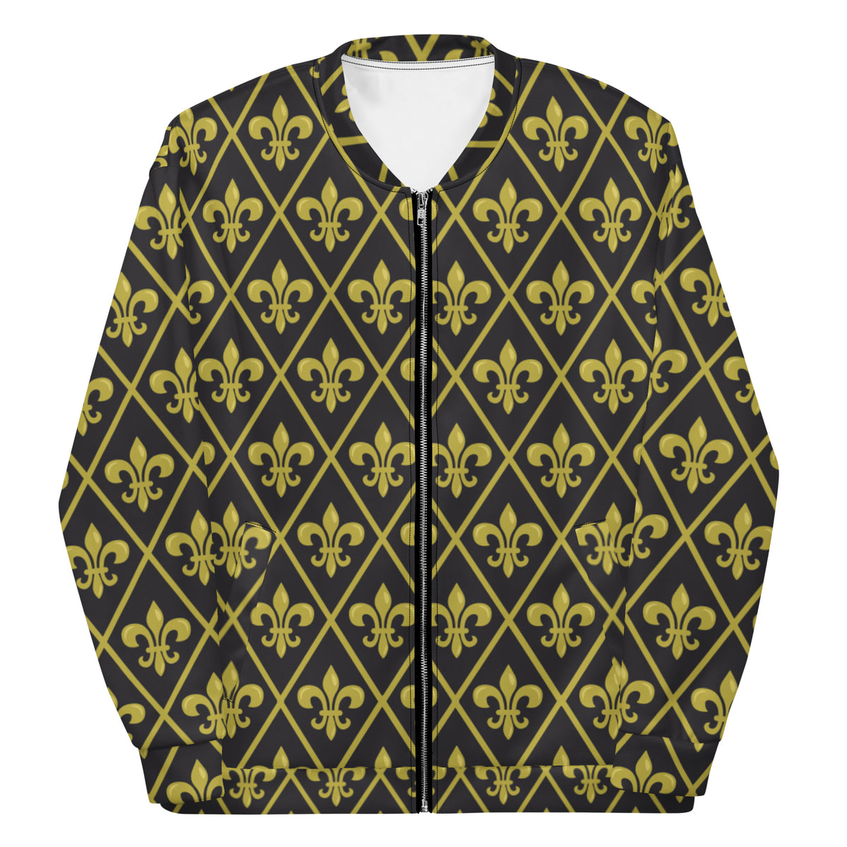 Fleur De Lis Black & Gold II Unisex Bomber Jacket