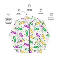 Load image into Gallery viewer, Masks, Masks, &amp; More Masks White Unisex Bomber Jacket
