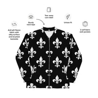 Load image into Gallery viewer, Big Ole&#39; Fleur De Lis Unisex Bomber Jacket
