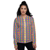 Load image into Gallery viewer, Mardi Gras Candy-O Unisex Bomber Jacket
