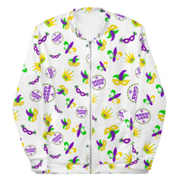 Load image into Gallery viewer, Mardi Gras Round &amp; Round Unisex Bomber Jacket
